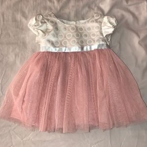 Pink and silver glitter dress new